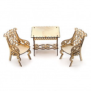 Сборная модель - Столовая для кукол типа Barbie (Теремок, КМБ-2sim)