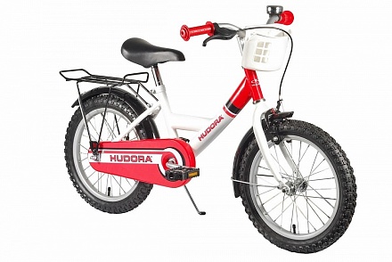 Детский велосипед двухколёсный красный, стальная рама, колеса 16 дюймов 