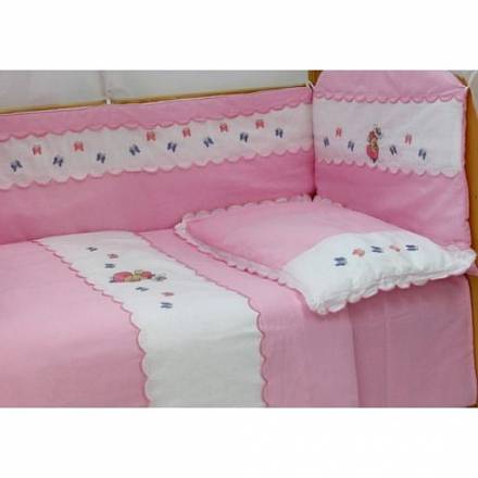 Комплект в кроватку - Любавушка, 7 предметов, розовый 