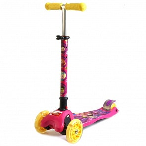 Трехколесный самокат – Сказочный патруль, светящиеся колеса 12 и 8 см (S103SP)