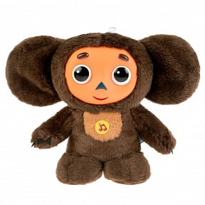 Мягкая озвученная игрушка - Чебурашка с пластиковой мордочкой, 25 см (Мульти-пульти, V17777-25AS22)