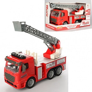 Грузовик с выдвижной лестницей, со звуковыми и световыми эффектами, 34 х 13 х 19 см. (Junfa, 98-616A)