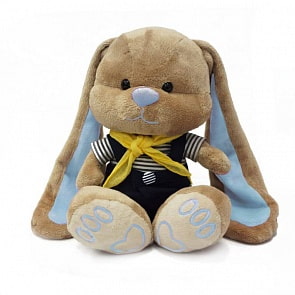 Мягкая игрушка - Зайчик Жак в морском костюмчике, 25 см. (MaxiToys, JL-012ST-25-КСО)