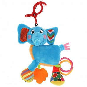 Текстильная подвеска-погремушка Слон с вибрацией (Умка, RV-E)