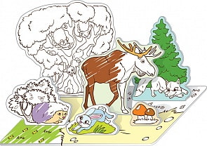 3D-раскраска - В лесу (Malamalama, 68222)