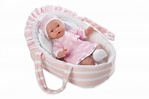 Мягкая кукла Elegance в розовой люльке со звуковыми эффектами, 28 см (Arias, Т11059)