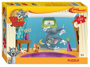 Пазл – Том и Джерри, 104 детали (Step Puzzle, 82165)