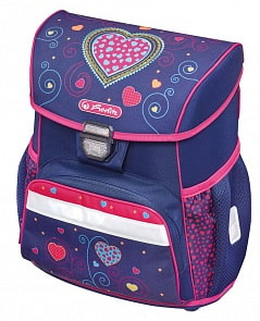 Ранец Loop Empty Blue Hearts, без наполнения (Herlitz, 50013890)