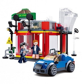 Конструктор - Машинка с фигурками, 302 детали (Sluban, M38-B0759A)