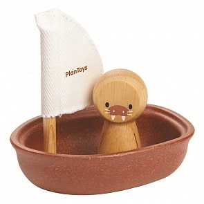 Игровой набор – Лодка и морж (Plan Toys, 5715k)