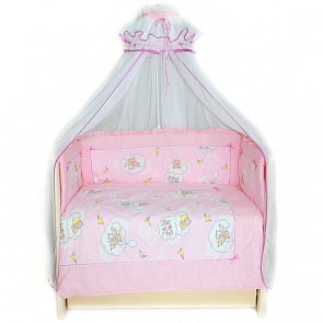 Бампер в кроватку – Сладкий сон, розовый (Bombus, BOM_4166)