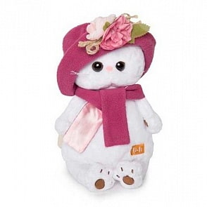 Мягкая игрушка Кошечка Ли Ли в панаме и шарфе, 24 см (BudiBasa, LK24-011)