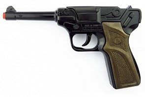 Пистолет Police на 8 пистонов, черный (Gonher, 124/6)