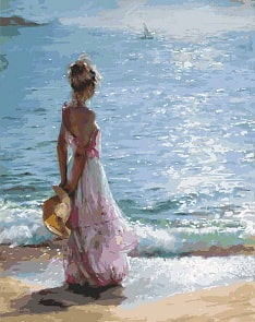 Раскраски по номерам - картина «Утренняя прогулка», 40 х 50 см. (Белоснежка, 933-AB)