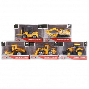 Строительная техника - модель металлическая, 7,5 см (Технопарк, 80992-1R) (ассортимент)