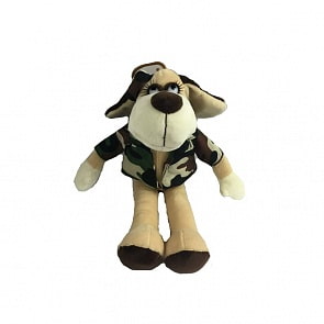 Собака в камуфляжном костюме, 18 см (Teddy, YSL18773)