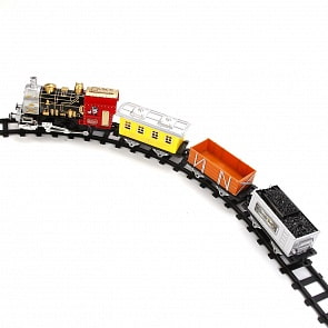 Железная дорога на батарейках 3058 с дымом, 25 деталей, свет и звук (B1268793)