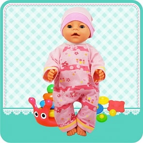 Комплект одежды для пупса: комбинезон и шапочка (Карапуз, OTF-81-RU-HKsim)