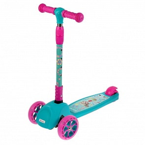Самокат из серии Фееринки 3-х колесный, складной, управляется наклоном, колёса Pu 120 и 80, свет, регулируемый руль (Next, S00557-FR)