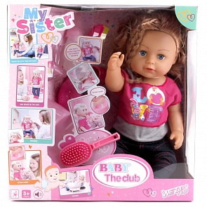 Интерактивная кукла, 43 см, пьет, писает, звук (T10759sim)