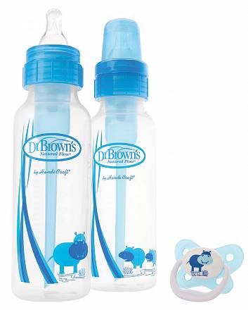 Набор 2-х синих бутылочек, стандарт с пустышкой PreVent 