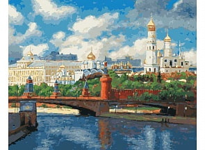 Раскраски по номерам - Картина «Московский Кремль» (Белоснежка, 074-AB-C)