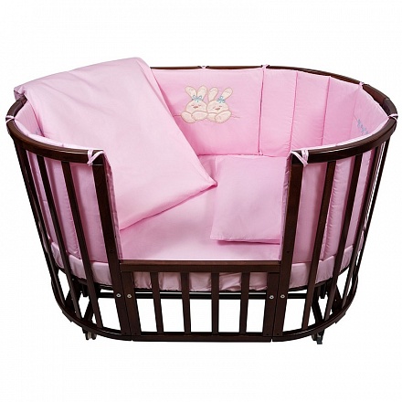 Комплект в кроватку Nuovita Leprotti, 6 предметов rosa / розовый 