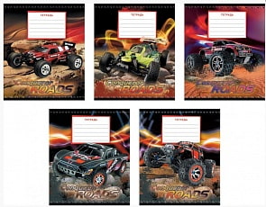 Тетрадь ученическая в линейку - Покоритель дорог, 12 листов (Полиграфика, 35230)