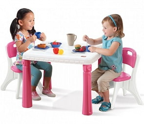 Step 2 Столик со стульями, розовый (Step 2, 719600)
