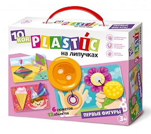 Пазл-пластик на липучках - Первые фигуры (Десятое королевство, 02838ДК)