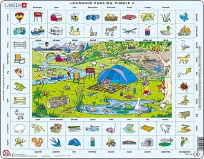 Пазл - Изучаем английский 4, 70 деталей (Larsen, EN4k)
