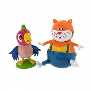 Набор из 2 фигурок: попугай Кеша и Кот Василий (Играем вместе, F-06-Rsim)