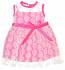 Одежда для кукол: платье с гипюром розового цвета  - миниатюра №2