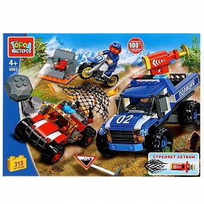 Конструктор - Погоня за браконьерами, стреляет сеткой, 315 деталей (Город мастеров, 3062-LL)