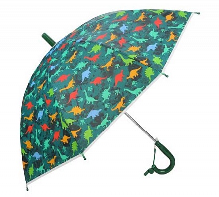 Зонт детский - Динозаврики, 48 см, свисток, полуавтомат 