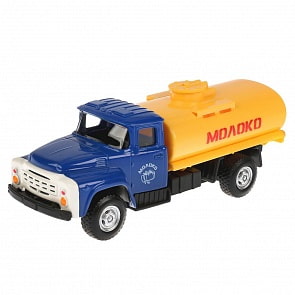 Молоковоз ЗИЛ-130, 12 см, подвижные элементы, инерционный (Технопарк, X600-H09274-R)