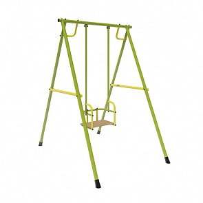 Качели - Лидер-02, металлические на подшипниках, цвет зелено/желтый (Лидер, Лидер-02)