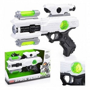 Бластер Space Series со световыми и звуковыми эффектами, 2 цвета (Junfa Toys, KT118-8) (ассортимент)