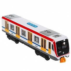 Электровагон 4 кнопки 30 см со светом и звуком инерционный (Технопарк, SUBWAYMSC-30PL-RDWH)