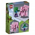 Конструктор Lego Minecraft Большие фигурки Свинья и Зомби-ребёнок  - миниатюра №1