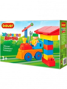 Конструктор из серии Железная дорога 2, с фигуркой и аксессуарами (Bauer, 702b)