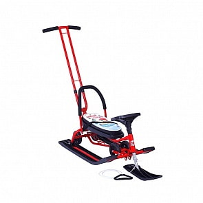 Снегокат Барс - 111 Mobile с Т-образным толкателем и колесной базой, красный (RT, 7113rt)