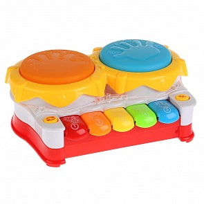 Обучающий барабан с пианино - Учим цифры, цвета и животных, 20 любимых песенок (Умка, 1305975-R)