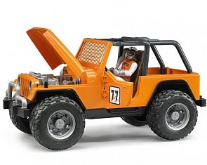 Внедорожник Bruder Cross Country Racer, оранжевый, с фигуркой гонщика (Bruder, 02-542)