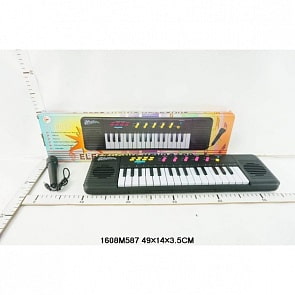 Электропианино на батарейках с микрофоном, 32 клавиши (1608M587sim)