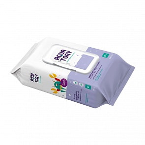 Детские очищающие салфетки 3 в 1 - Aquatory для чувствительной кожи, 100 штук, 0+ (Lubby, 22881/20/5)