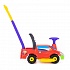 Детский автомобиль-каталка Пикап с ручкой - №2, красный  - миниатюра №4