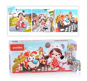 Набор пазлов 3 в 1 - Счастливые истории, 50 деталей (Puzzlika, 13081)