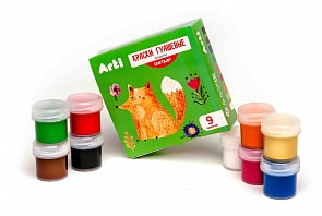Краски гуашевые - Craft and joy, 9 цветов по 10 мл, 90 мл (Arti, К000262)