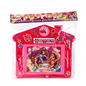 Доска магнитная «Винкс», черно-белая, с 3 штампами (Играем вместе, HS210A-CWsim)